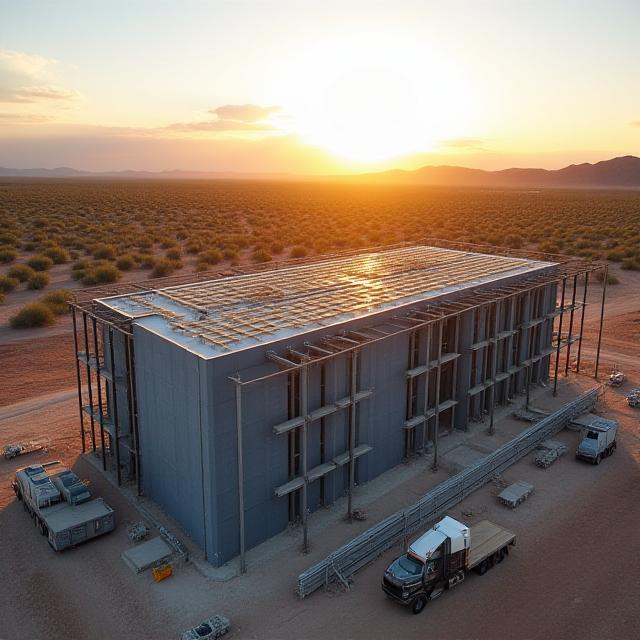 Modern data center facility under construction in Phoenix Arizona