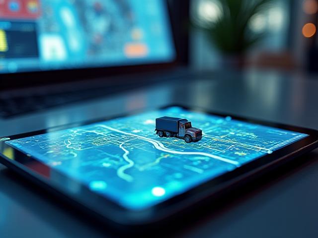 Logistics dispatcher monitoring expedited freight with GPS tracking technology in Phoenix