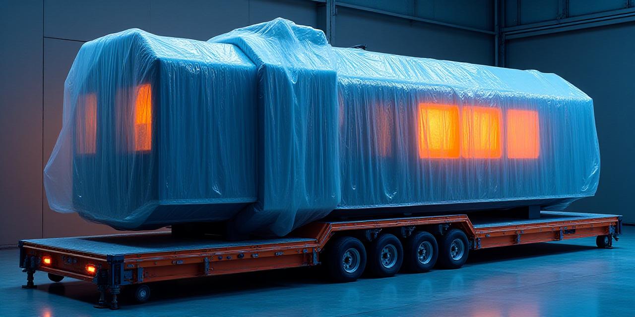 Securing oversized heavy machinery for transport