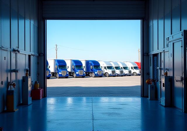 Mandujano Transportation logistics terminal with professional staff managing LTL cargo