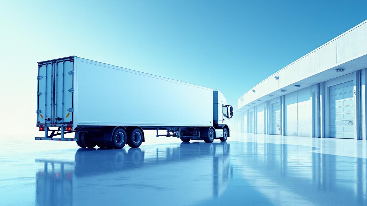 Clean cold chain logistics facility with professional transport equipment