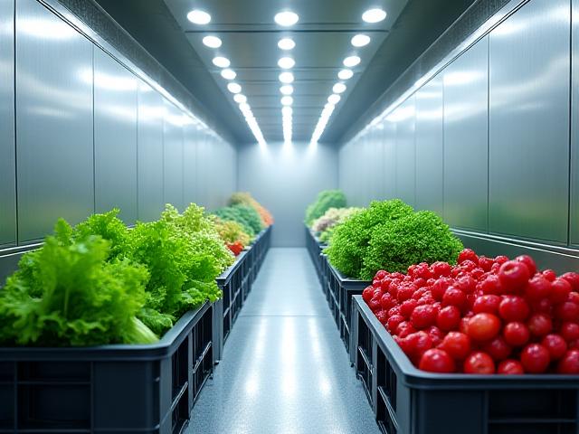 Fresh Arizona produce being loaded into a Mandujano refrigerated trailer
